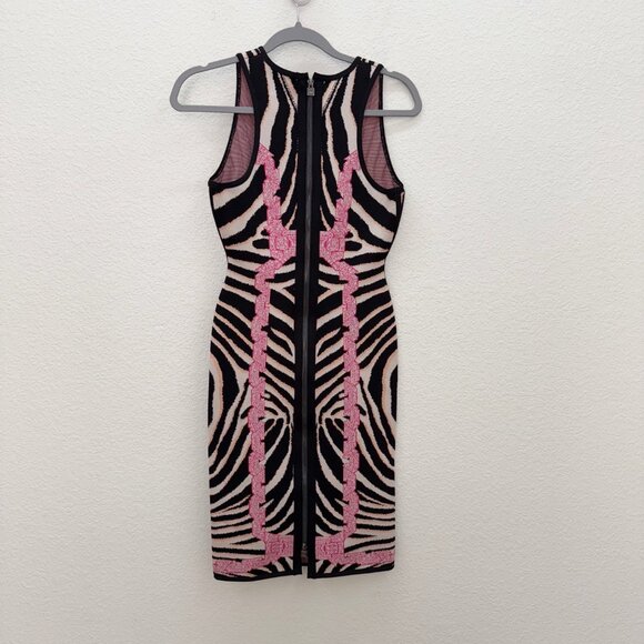 Herve Leger Art Print Knit Bodycon Sleeveless Dress Womens sz Small Nicki Minaj - Picture 8 of 9